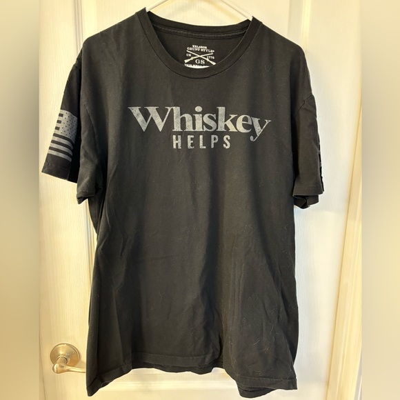 Men’s Size XXL Grunt Style “Whiskey Helps” Veteran’s Shirt - Picture 2 of 6